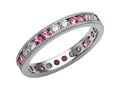 Karina B Pink Sapphire Eternity Band With Millgrain