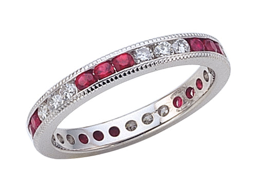 Karina B Genuine Ruby Eternity Band