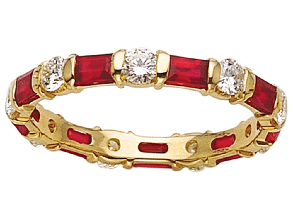 Karina B Genuine Ruby Eternity Band