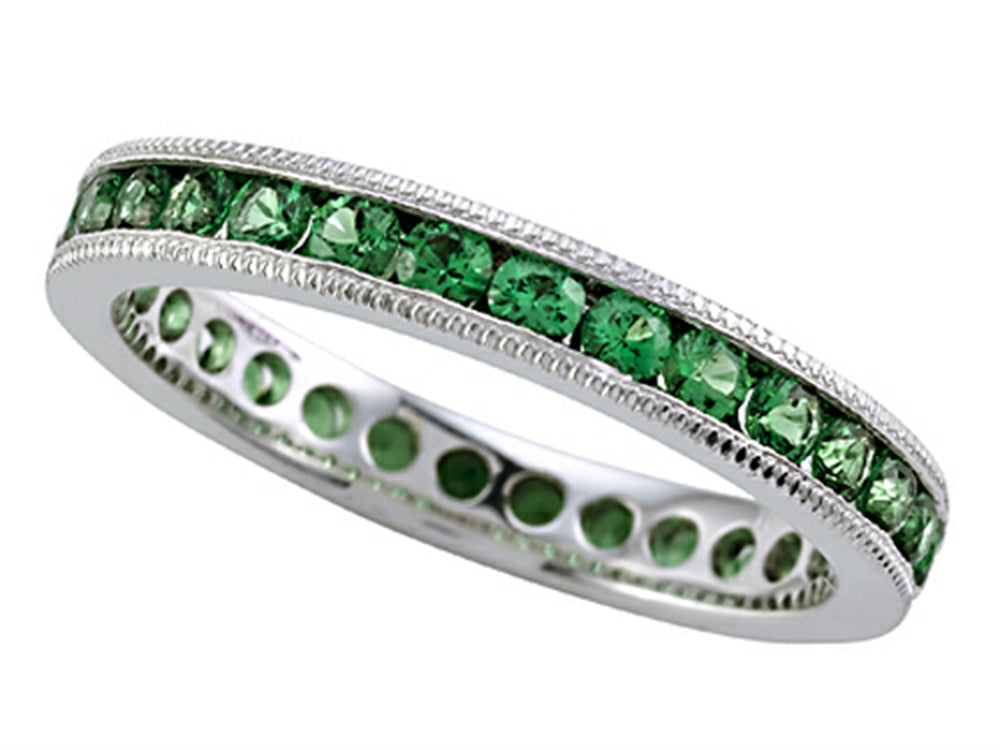 Karina B Tsavorite Eternity Band With Milgrain