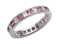 Karina B Genuine Pink Sapphire Eternity Band