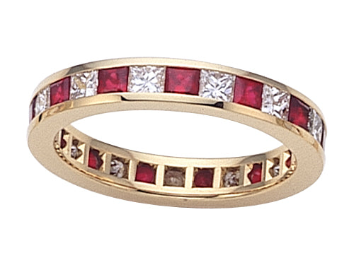 Karina B Genuine Ruby Eternity Band