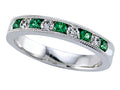 Karina B Diamond and Tsavorite Band With Milgrain