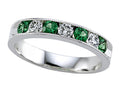 Karina B Diamond and Tsavorite Band With Milgrain