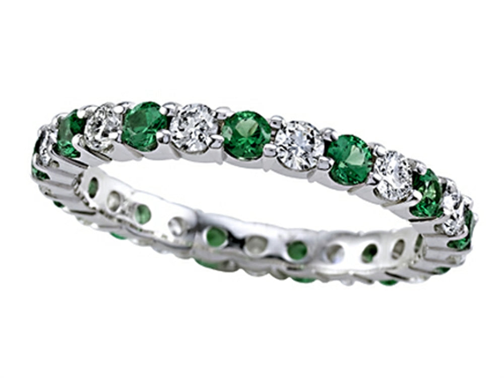 Karina B Diamond and Tsavorite Eternity Band