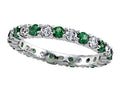 Karina B Diamond and Tsavorite Eternity Band