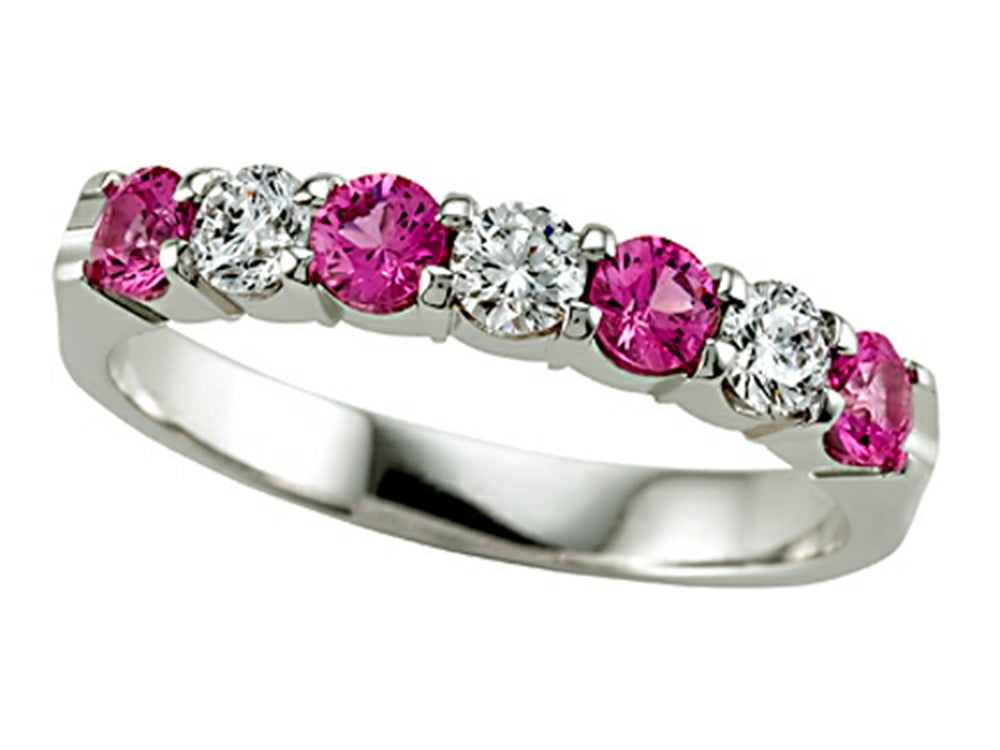 Karina B Diamond and Pink Sapphire Band