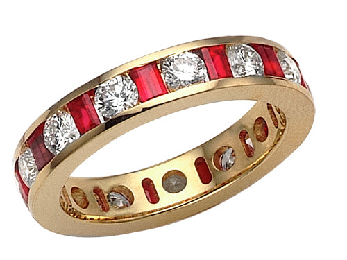 Karina B Genuine Ruby Eternity Band