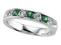 Karina B Round Diamond and Tsavorite Band