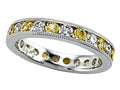 Karina B Diamond and Yellow Sapphire Eternity Band