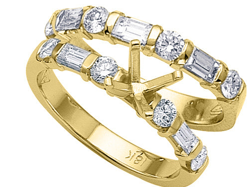 Karina B™ Baguette Diamonds Wedding Set