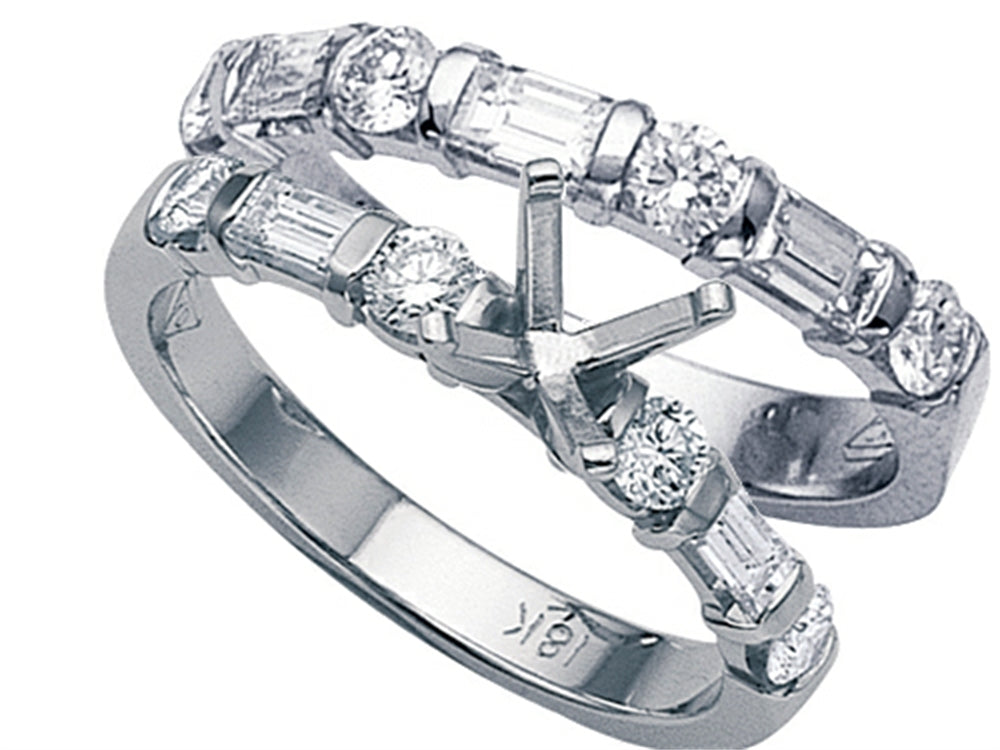 Karina B Baguette Diamonds Wedding Set