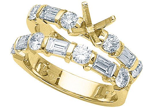 Karina B™ Baguette Diamonds Wedding Set