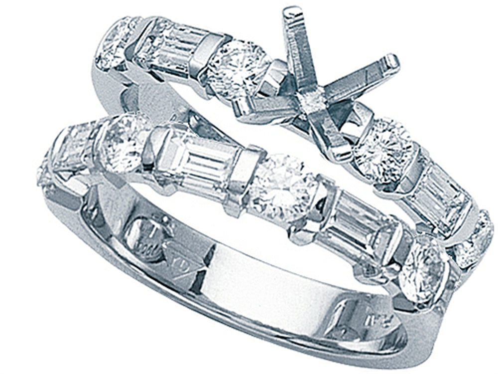 Karina B™ Baguette Diamonds Wedding Set