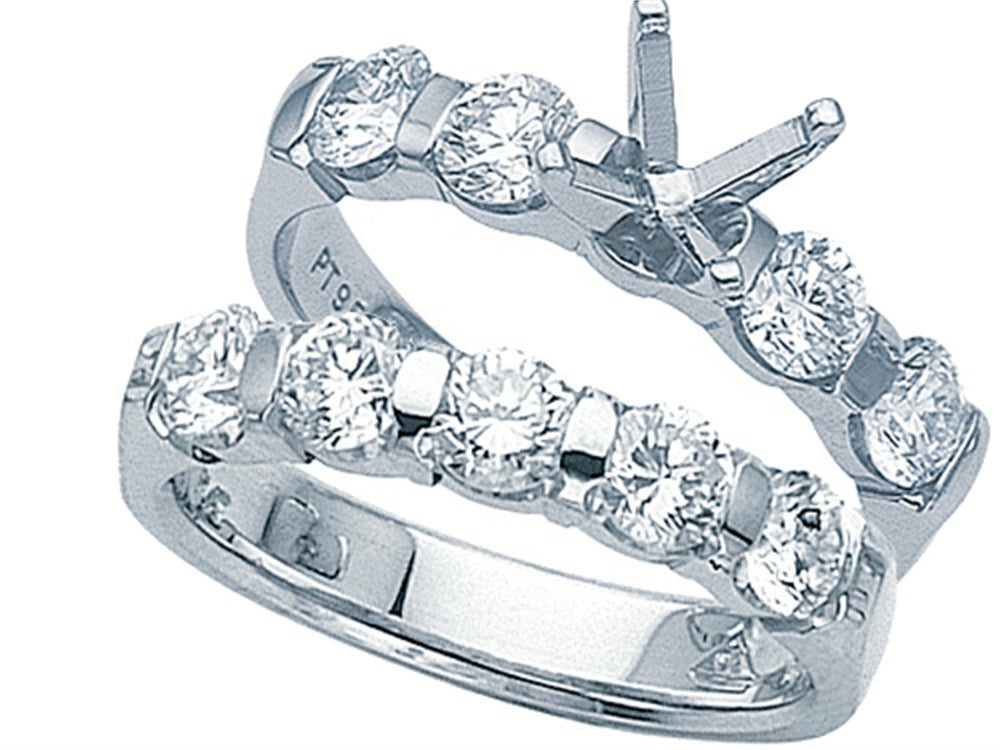 Karina B™ Round Diamonds Wedding Set
