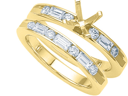 Karina B™ Baguette Diamonds Wedding Set