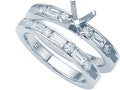 Karina B Baguette Diamonds Wedding Set
