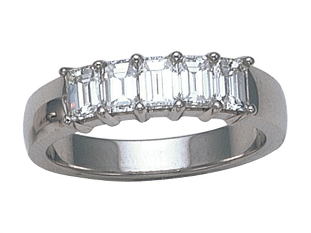 Karina B Emerald Cut Diamonds Band