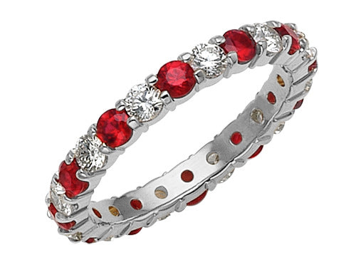 Karina B Genuine Ruby Eternity Band