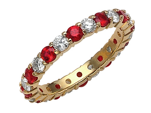 Karina B Genuine Ruby Eternity Band