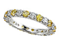 Karina B Round Diamond and Yellow Sapphire Eternity Band