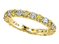 Karina B Round Diamond and Yellow Sapphire Eternity Band