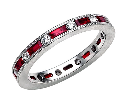 Karina B Genuine Ruby Eternity Band