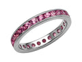 Karina B Genuine Pink Sapphire Eternity Band With Millgrain