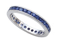 Karina B Genuine Sapphire Eternity Band With Millgrain