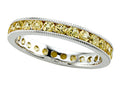Karina B Round Yellow Sapphire Eternity Band With Milgrain
