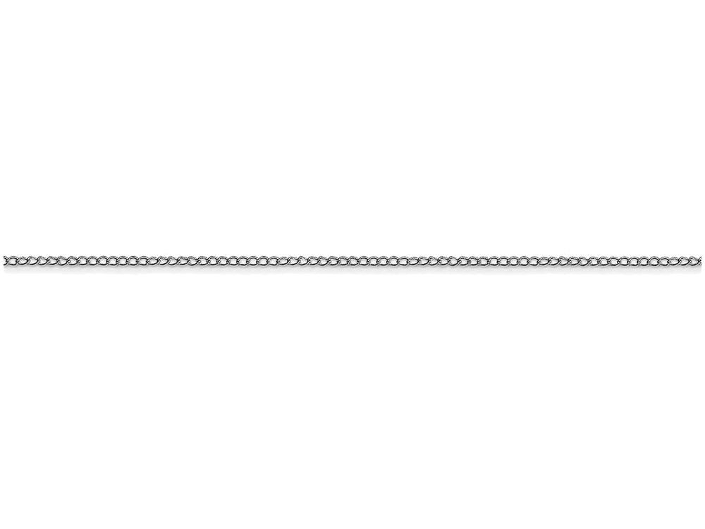 FJC Finejewelers 18 Inch 14k White Gold Carded Curb Chain Necklace
