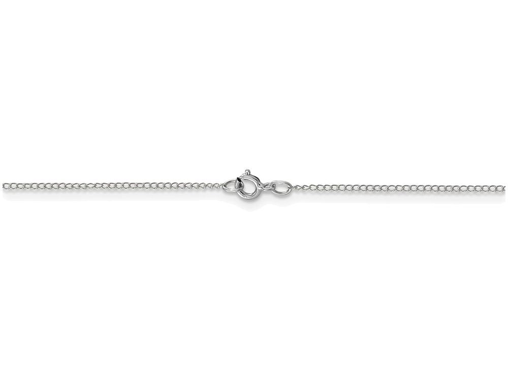 FJC Finejewelers 24 Inch 14k White Gold Carded Curb Chain Necklace