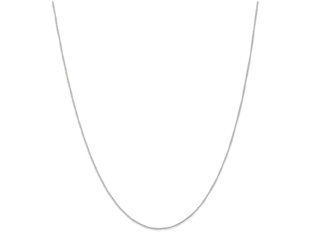FJC Finejewelers 24 Inch 14k White Gold Carded Curb Chain Necklace