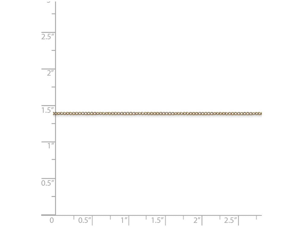 FJC Finejewelers 20 Inch 14k Yellow Gold Carded Curb Chain Necklace