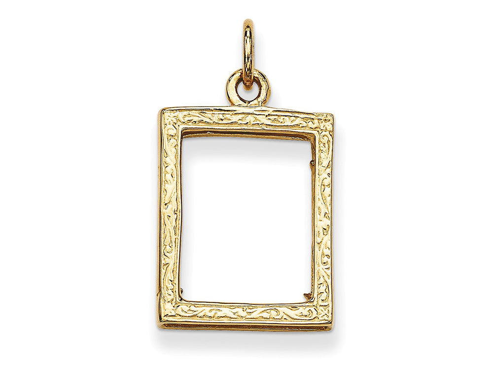 FJC Finejewelers 14k Small Picture Frame Pendant 18 inch chain included