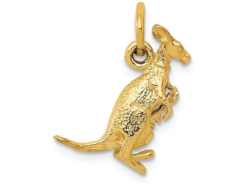 FJC Finejewelers 14k Yellow Gold Kangaroo with Joey Charm