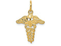 FJC Finejewelers 14k Yellow Gold Caduceus Charm
