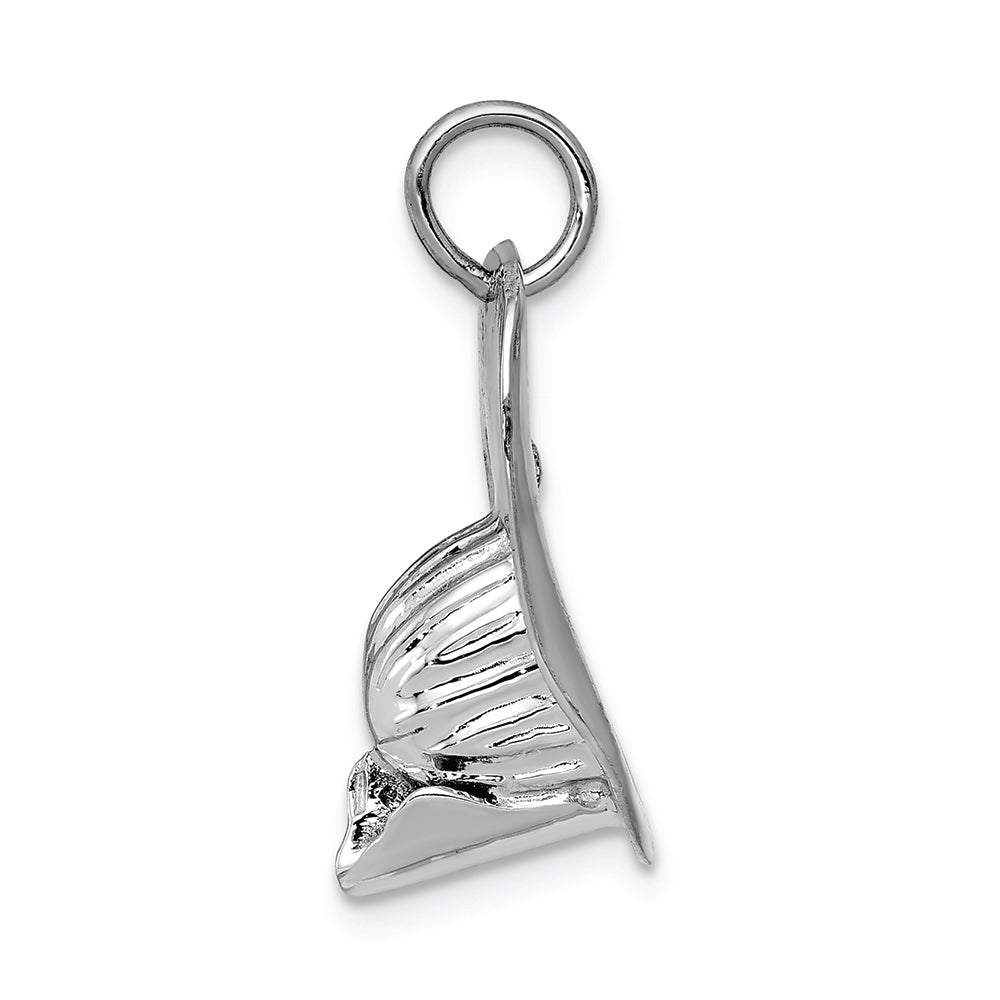 FJC Finejewelers 14k White Gold 3d Large Fireman's Hat Charm