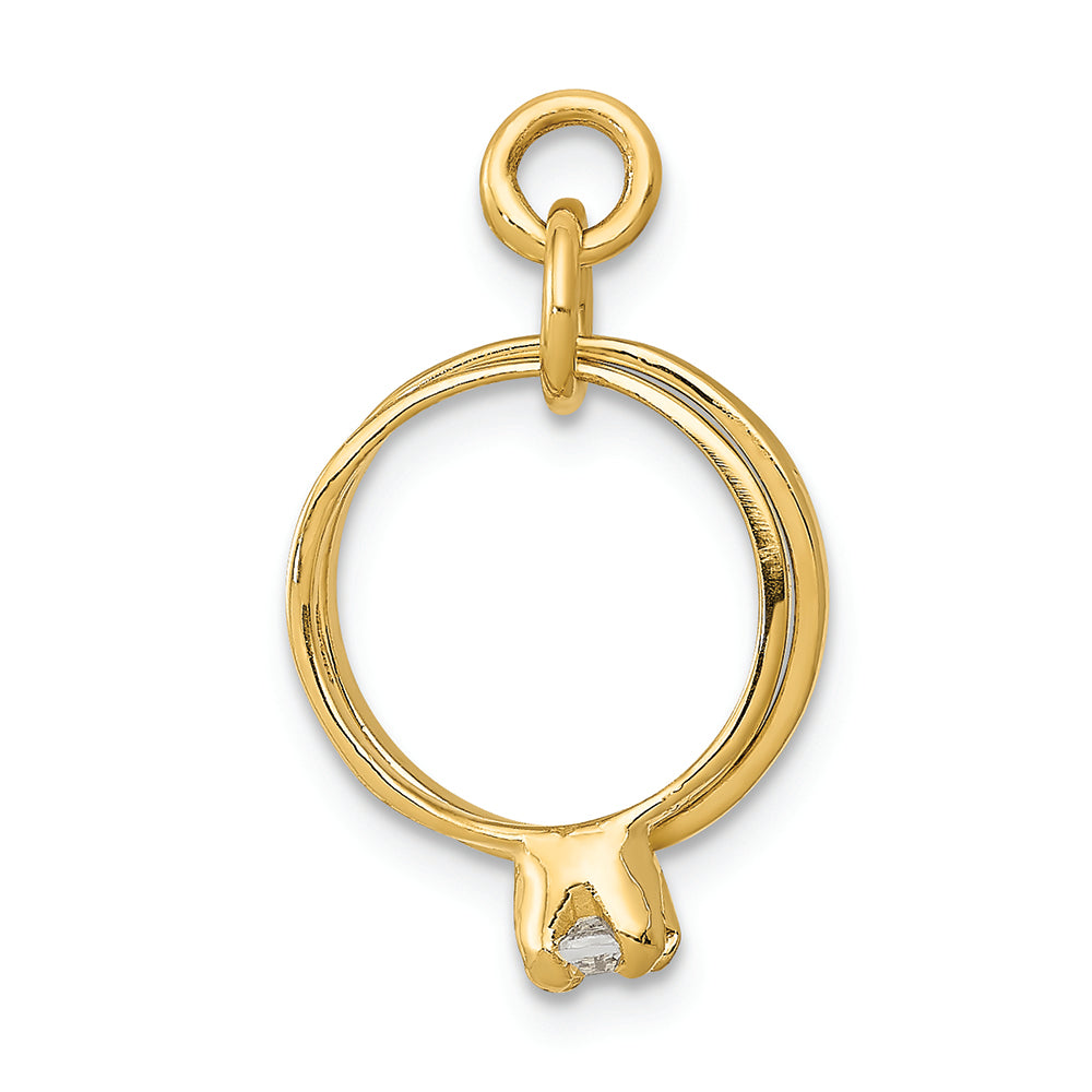 FJC Finejewelers 14k Yellow Gold Wedding-Rings Themed Polished Charm 15 x 19mm