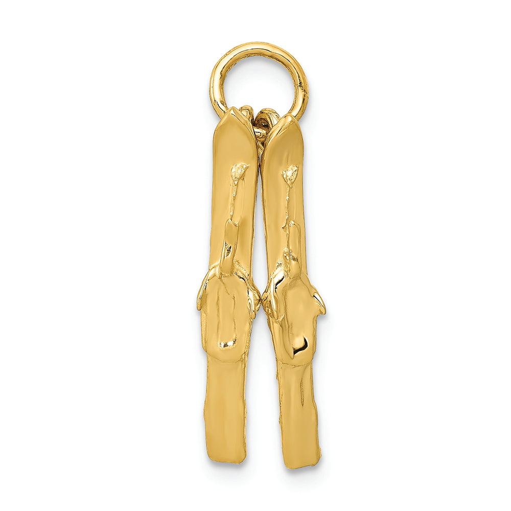 FJC Finejewelers 14k Yellow Gold Pair Of Skis Charm