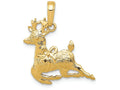 FJC Finejewelers 14k Yellow Gold Polished Reindeer Charm