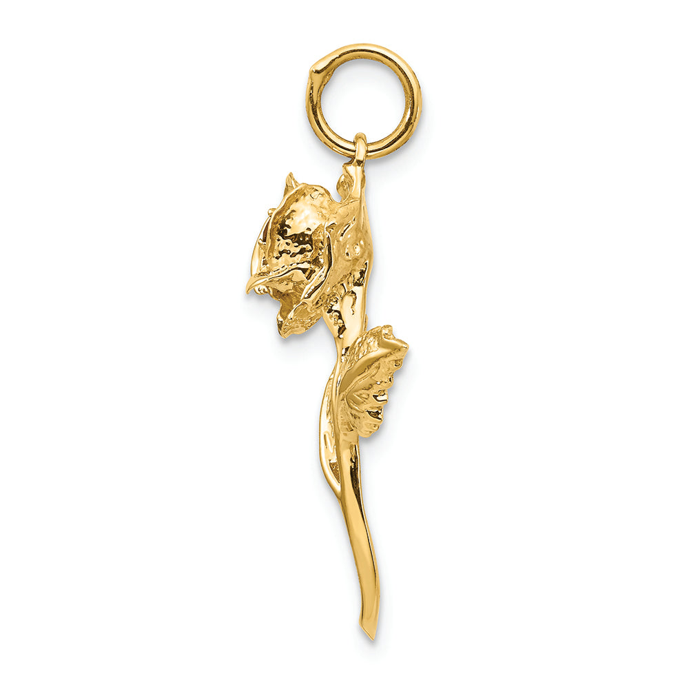 FJC Finejewelers 14k Yellow Gold CZ Rose Charm