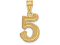 FJC Finejewelers 14k Yellow Gold Polished Etched Number 5 Charm
