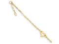 FJC Finejewelers 10 Inch 14k Yellow Gold Polished Heart Anklet
