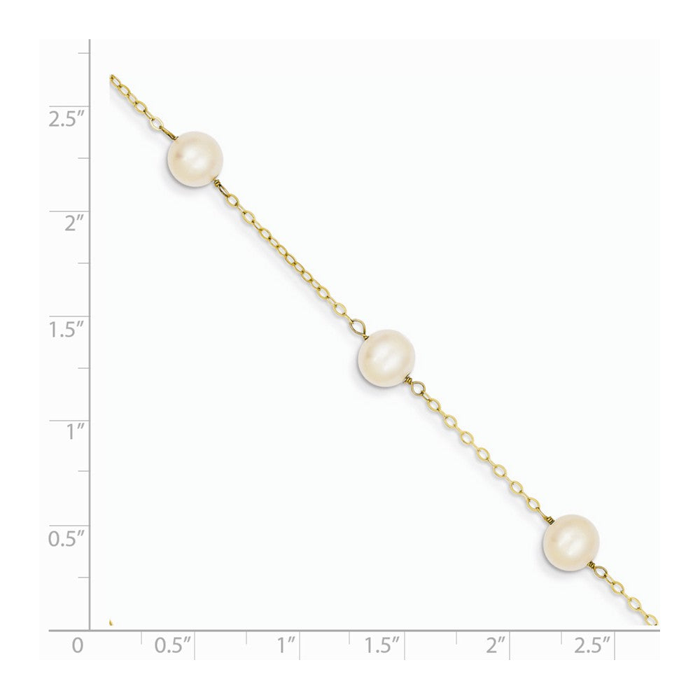 FJC Finejewelers 9 Inch 14k 9 Inch Pearl Anklet (Smaller Ankles)