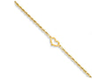 FJC Finejewelers 10 Inch 14k Yellow Gold Open Heart Rope Anklet