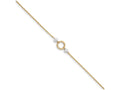 FJC Finejewelers 10 Inch 14 kt Two Tone Gold Circle and Bead 9in With 1in Ext Anklet