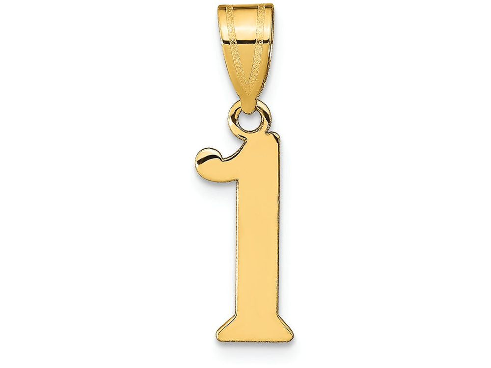 FJC Finejewelers 14k Yellow Gold Polished Number 1 Charm