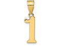 FJC Finejewelers 14k Yellow Gold Polished Number 1 Charm