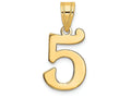 FJC Finejewelers 14k Yellow Gold Polished Number 5 Charm